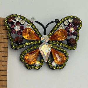 Jeanne Lottie Colorful Butterfly Brooch